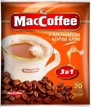 Напиток кофейный MacCoffee 3в1 с ароматом Айриш Крим 20*18 г