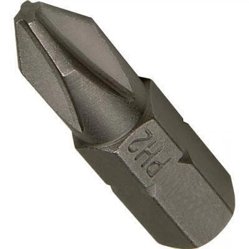 Бита INTERTOOL PH2 25 мм крестовая для шуруповерта 1/4" HEX