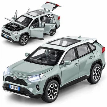 Машинка Toyota RAV4 игрушка моделька металлическая коллекционная 15 см Серый (5337746)