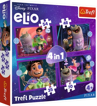 Пазли Trefl 4in1 (35, 48, 54, 70) Disney Elio Позаземні місії 34665 Різнокольоровий shop (5900511346657)