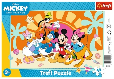 Пазли Trefl Mickey Mouse and Friends Допитливий Міккі та його друзі 31433 15 елементів Різнокольоровий shop (5900511314335)
