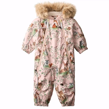 Зимний термокомбинезон Molo Pyxis Fur Furry Friends, цвет розовый, размер 98 (263.5W26N105.9780)