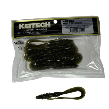 Силікон Keitech Mad Wag Mini 3.5" #102 Watermelon PP. (10 шт/уп),1551.07.53