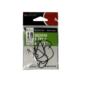 Оффсетный крючок Gurza WORM 777 LE # 1/0 BN 5 шт ,KE-3218-100