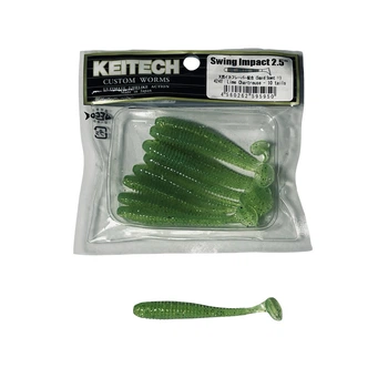 Силікон Keitech Swing Impact 2.5" #424 Lime Chartreuse (10 шт/уп),1551.05.23