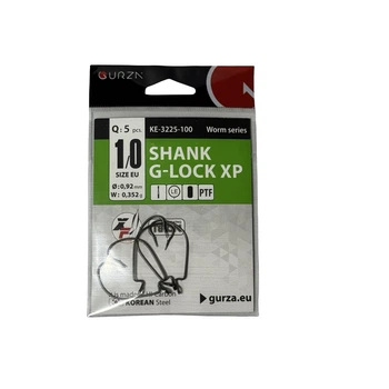 Оффсетный крючок Gurza SHANK G -LOCK XP # 1/0 PTF 5 шт ,KE-3225-100