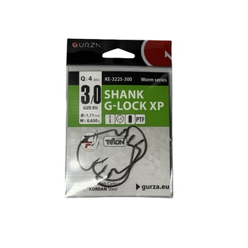 Оффсетный крючок Gurza SHANK G -LOCK XP # 3/0 PTF 4 шт ,KE-3225-300