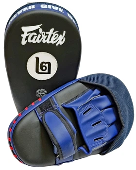 Боксерские лапы Fairtex микрофибра 12 дюймов синие черные