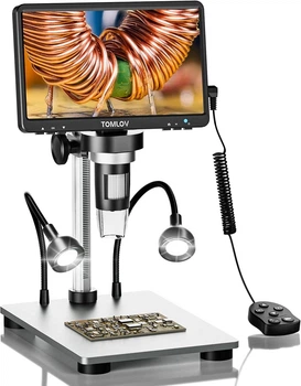 Микроскоп для пайки со светодиодной подсветкой Tomlov DM9 7" LCD экран