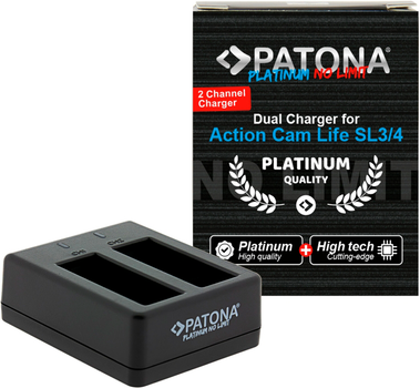 Зарядний пристрій PATONA Premium для Action Cam Life SL3 / SL4 (4055655253093)