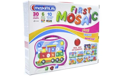Детская развивающая мозаика 77 фишек "Развивайка" ТМ Максимус 5423 (пластиковый сортер-мозаика)