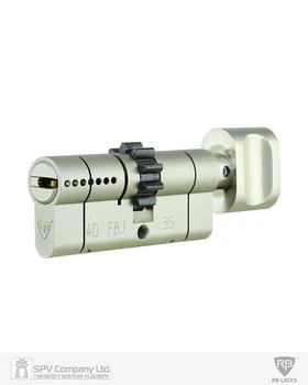 Циліндр RB KEYLOCX 85 мм (50x35T) · ключ-вертушка · нікель сатин · 5 ключі (SPVR0226)
