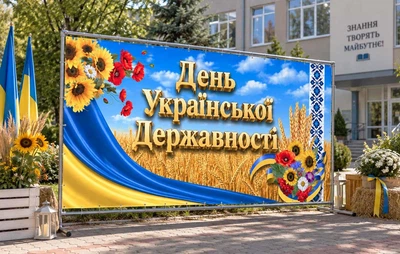 Баннер для фотозоны патриотический PHOTODECOR «День Украинской Государственности 2» 1 кв.м