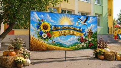 Баннер для фотозоны патриотический PHOTODECOR «День Независимости Украины» 1 кв.м