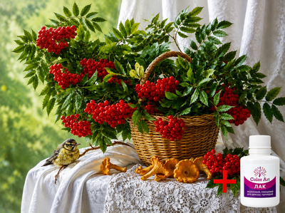 Алмазная мозаика на подрамнике ColorArt 30х40 Калина STP401 + Подарок лак для покрытия, полная выкладка, квадратные алмазики, набор для творчества и рукоделия