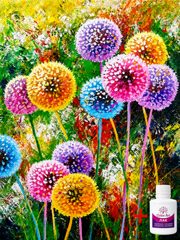 Алмазна мозаїка на підрамнику ColorArt 30х40см Кульбабки STP487 + Подарунок лак для покриття