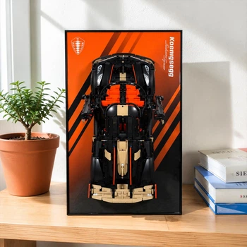 Арт Тримач Рамка 80x50 см. на Стіну для Конструктора Technic Koenigsegg Sadair's Spear (42232) - Type-E