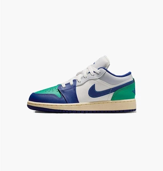 Кроссовки детские Jordan 1 Low Big Kids Blue/Green 38.5 553560-147