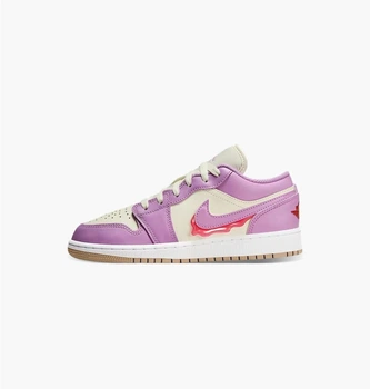 Кроссовки детские Jordan 1 Low Se Gs Peanut Butter & Jelly Violet/White 38.5 HJ5961-500