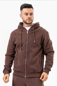 Спортивна флісова кофта на блискавці K.O.R 853 Кавовий (No36 coffee) S