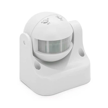 Датчик руху + сутінковий LINEA 1000W 220-240V IP44 180 градусів. 95х85х70мм білий (UG-21320)