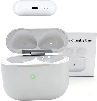 Зарядный кейс для наушников Airpods 4 С беспроводной зарядкой совместимый кейс белый