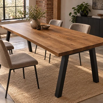 Обеденный стол ANGLE из массива дуба 100×70×75 см