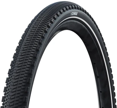 Покрышка Schwalbe G-One Overland 28x1.70 700x45C (45-622), чёрный со светоотражающей полосой