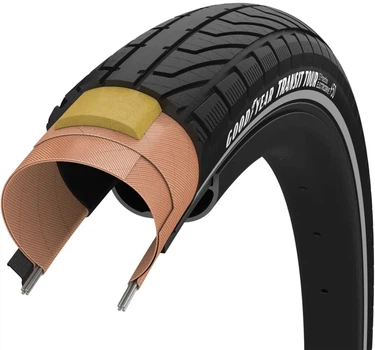 Покрышка GoodYear Transit Tour S3 700x50 (50-622), чёрная со светоотражателями