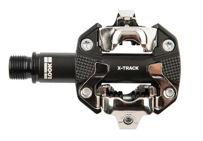 Педалі контактні Look X-TRACK алюмінієві темно-сірі вісь chromoly 9/16"