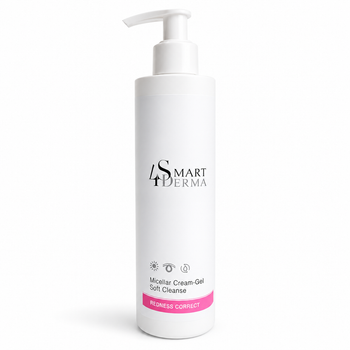 Мицеллярный крем-гель Smart4Derma Micellar Cream-Gel Soft Cleanse 250 мл для очищения чувствительной и куперозной кожи лица