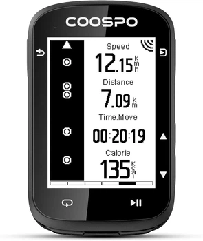 Велокомп'ютер COOSPO CS500 бездротовий, 2,6-дюймовий РК- GPS-велосипедний комп'ютер з навігацією по маршруту, Bluetooth 5.0 ANT GPS-спідометр