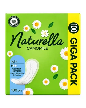 Ежедневные гигиенические прокладки Naturella Camomile Light ароматизированные с ароматом ромашки ультратонкие 100 штук (8001090603807)
