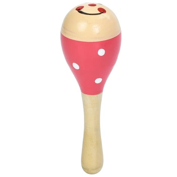 Деревянная детская игрушка "Маракас" Bambi MD 0029(Pink) 20х6х6 см