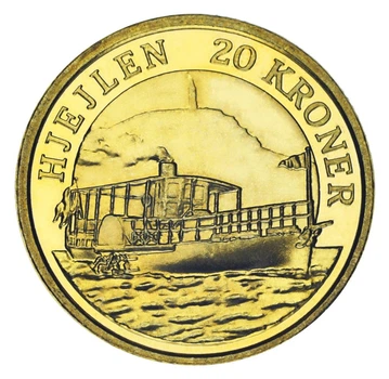 Монета Данія 20 крон 2011 AU-UNC Кораблі - Парохід Х'єйлен