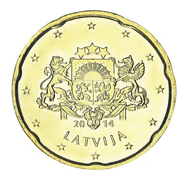 Монета Латвия 20 евроцентов 2014 UNC