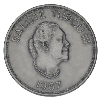 Монета Тонга 1 паанга 1967 F-VF