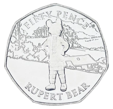 Монета Острів Мен 50 пенсів 2020 UNC Ведмідь - Rupert Bear