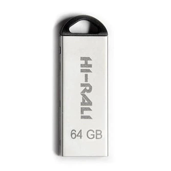 Флешка Hi-Rali 64GB Fit Series USB 2.0 Silver (HI-64GBFITSL)