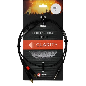 Аудіокабель Clarity miniJACK-2xRCA-B/1m