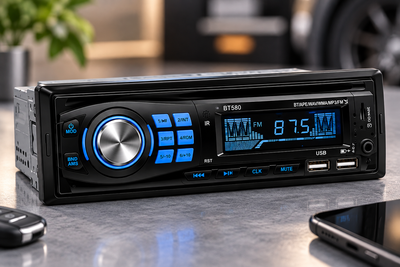 Автомагнитола 1 DIN BT580 с Bluetooth, USB, SD, AUX и FM