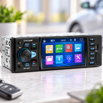 Автомагнитола MP-4041 1DIN с сенсорным экраном 3,8", Bluetooth, USB, microSD, FM, 4×45 Вт