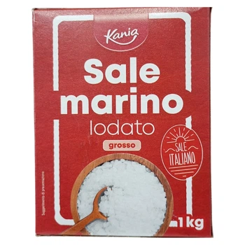 Сіль морська йодована Kania Sale Marino Iodato Grosso великого помолу 1 кг