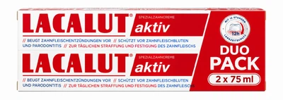 Зубна паста Lacalut Activ Duo Pack 150 мл (2 × 75 мл)