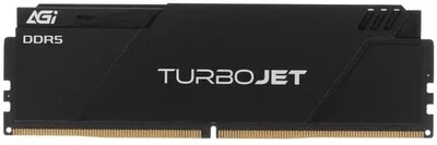 Модуль пам'яті DDR5 16Gb 6000MHz AGI TURBOJET Black Heatsink Black lightbar, Retail (AGI6AVT16UD858-SR)