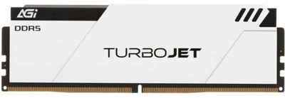 Модуль пам'яті DDR5 16Gb 6000MHz AGI TURBOJET White Heatsink Black lightbar, Retail (AGI6AVW16UD858-SR)