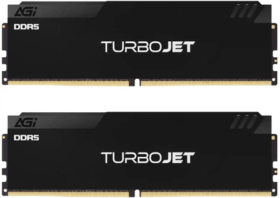 DDR5 32Gb 6000MHz (2*16Gb) AGI TURBOJET Heatsink Black lightbar Kit, Retail