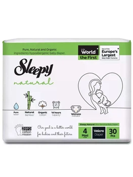 Подгузники детские Sleepy Natural maxi 4 (7-14 кг) 30 шт.