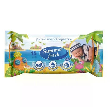 Влажные салфетки для детей Summer Fresh Детские 15 шт.