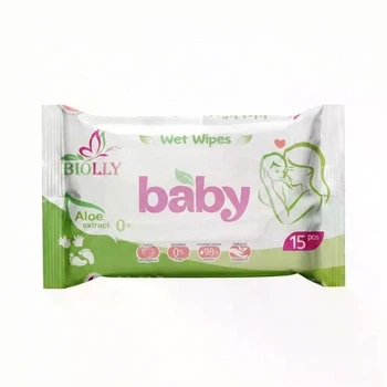 Влажные салфетки для детей Biolly Baby 15 шт.